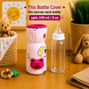 THE LITTLE LOOKERS Bottle Cover for Philips Avent/Wide Neck Feeders Soft Plush Stretchable Baby Feeding Bottle Cover with Easy to Hold Strap Wide Neck 240ml/8OZ ( Pack of 2 )