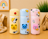 THE LITTLE LOOKERS Soft Plush Stretchable Baby Feeding Bottle Cover with Easy to Hold Strap | Cute Animated Overall Print Pack of 2 (Multicolor, Zip Closure 330ml,/11oz)