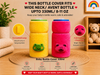 THE LITTLE LOOKERS Bottle Cover for Philips Avent/Wide Neck Feeders Soft Plush Stretchable Baby Feeding Bottle Cover with Easy to Hold Strap (Multicolor, Wide Neck 240-330ml/8-11OZ)