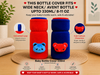 THE LITTLE LOOKERS Bottle Cover for Philips Avent/Wide Neck Feeders Soft Plush Stretchable Baby Feeding Bottle Cover with Easy to Hold Strap (Multicolor, Wide Neck 240-330ml/8-11OZ)