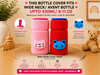 THE LITTLE LOOKERS Bottle Cover for Philips Avent/Wide Neck Feeders Soft Plush Stretchable Baby Feeding Bottle Cover with Easy to Hold Strap (Multicolor, Wide Neck 240-330ml/8-11OZ)