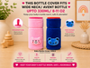 THE LITTLE LOOKERS Bottle Cover for Philips Avent/Wide Neck Feeders Soft Plush Stretchable Baby Feeding Bottle Cover with Easy to Hold Strap (Multicolor, Wide Neck 240-330ml/8-11OZ)