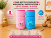 THE LITTLE LOOKERS Bottle Cover for Philips Avent/Wide Neck Feeders Soft Plush Stretchable Baby Feeding Bottle Cover with Easy to Hold Strap (Multicolor, Wide Neck 240-330ml/8-11OZ)