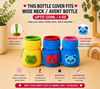 THE LITTLE LOOKERS Bottle Cover for Philips Avent | Soft Plush Stretchable Baby Feeding/Water/Milk Bottle Cover with Easy to Hold Strap | (Multicolor, Wide Neck 125ml/4oz)