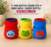 THE LITTLE LOOKERS Bottle Cover for Philips Avent | Soft Plush Stretchable Baby Feeding/Water/Milk Bottle Cover with Easy to Hold Strap | (Multicolor, Wide Neck 125ml/4oz)