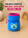 THE LITTLE LOOKERS Bottle Cover for Philips Avent/Wide Neck Feeders Soft Plush Stretchable Baby Feeding Bottle Cover with Easy to Hold Strap (Multicolor, Wide Neck 125ml/4OZ)