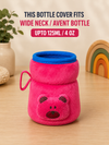 THE LITTLE LOOKERS Bottle Cover for Philips Avent/Wide Neck Feeders Soft Plush Stretchable Baby Feeding Bottle Cover with Easy to Hold Strap (Multicolor, Wide Neck 125ml/4OZ)