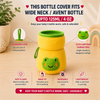 THE LITTLE LOOKERS Bottle Cover for Philips Avent/Wide Neck Feeders Soft Plush Stretchable Baby Feeding Bottle Cover with Easy to Hold Strap (Multicolor, Wide Neck 125ml/4OZ)