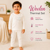 THE LITTLE LOOKERS Kids Winter Thermal Wear | Unisex Fleece Innerwear Set for Baby Girl & Baby Boy | Warm Woolen T-Shirt & Bottom Set