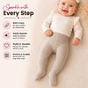 THE LITTLE LOOKERS Baby Girls Glitter Stockings | Soft Stretch Footed Cotton Blend Tights | Breathable, Machine Washable Leggings