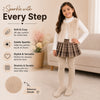 THE LITTLE LOOKERS Baby Girls Glitter Stockings | Soft Stretch Footed Cotton Blend Tights | Breathable, Machine Washable Leggings