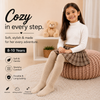 THE LITTLE LOOKERS Baby Girls Glitter Stockings | Soft Stretch Footed Cotton Blend Tights | Breathable, Machine Washable Leggings