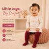 THE LITTLE LOOKERS Baby Girls Glitter Stockings | Soft Stretch Footed Cotton Blend Tights | Breathable, Machine Washable Leggings