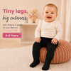 THE LITTLE LOOKERS Baby Girls Glitter Stockings | Soft Stretch Footed Cotton Blend Tights | Breathable, Machine Washable Leggings