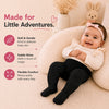 THE LITTLE LOOKERS Baby Girls Glitter Stockings | Soft Stretch Footed Cotton Blend Tights | Breathable, Machine Washable Leggings