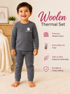 THE LITTLE LOOKERS Kids Woollen Thermal Set – Soft Warm Winter Innerwear for Boys & Girls | Full Sleeve Top & Bottom | Premium Wool Blend Thermals for Kids