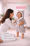 THE LITTLE LOOKERS Bathrobe for Babies | Super Soft & Absorbent | Hooded Bathrobe for Kids | Baby Hooded Bathgown for Newborn & Infant
