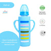The Little Lookers High Borosilicate Glass Feeding Bottle with Handle Silicon Cover for Baby/Feeder for Newborn | Super Soft Flow Control & Anti Colic Nipple for Infants/Toddlers(Pack of 3)