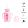 The Little Lookers High Borosilicate Glass Feeding Bottle with Handle Silicon Cover for Baby/Feeder for Newborn | Super Soft Flow Control & Anti Colic Nipple for Infants/Toddlers(Pack of 2)