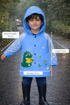THE LITTLE LOOKERS Raincoat for Kids | Rain Coat for Boys & Girls | EVA | School Bag Coverage | Waterproof RainCoat with Hood | for Camping | Full Sleeves