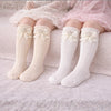 THE LITTLE LOOKERS Socks for Kids | Kid's Compact Cotton Stretch Solid Knee Length Sock | Stylish Socks | No Tightness | Cute Bow Pattern