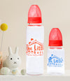 The Little Lookers Anti-Colic Glass Feeding Bottle with Silicone Sleeve | High Borosilicate Glass | BPA Free | Ultra Soft Flow Control Nipple | Leak-Proof Cap | Microwave & Dishwasher Safe | 0+ Months ( Pack of 2)