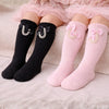 THE LITTLE LOOKERS Socks for Kids | Kid's Compact Cotton Stretch Solid Knee Length Sock | Stylish Socks | No Tightness | High-Top, Bow Pattern