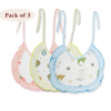 THE LITTLE LOOKERS� Cotton Baby Bibs with tying robes for Bottle Feeding & Breast Feeding | Soft Cotton Fabric with PVC on Back|Double Layered Skins for Quick Absorption & Fast Drying