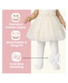 The Little Lookers Girls Cotton Knit Stockings with Flower – Soft Stretch Baby & Kids Tights