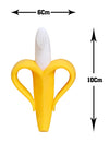 The Little Lookers Single Silicone Banana Shaped Teething Toothbrush/Teether for Baby/Toddlers/Infants/Children