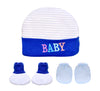 THE LITTLE LOOKERS Cotton Cap,Mitten and Booty Set for Unisex New Born Babies and Infants