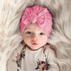THE LITTLE LOOKERS Unisex Soft Hosiery Turban Bow Knot Cap, Baby Headwear | Suitable for 3 to 18 Months Baby