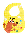 THE LITTLE LOOKERS Waterproof Washable Plastic Printed Baby Bib Apron/Double Layered PVC for Fast Drying with Hook & Loop Closure| Cute Prints for Babies/Infants