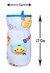 THE LITTLE LOOKERS Soft Plush Stretchable Baby Feeding Bottle Cover with Easy to Hold Strap and Zip l Feeding Bottles Cover