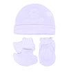 THE LITTLE LOOKERS Cotton Cap,Mitten and Booty Set for Unisex New Born Babies and Infants