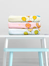 THE LITTLE LOOKERS Baby Bath Towel for Newborn/ Baby/ Kids | Super Soft Baby Bath Towel Set for Infants/ Bathing Accessories-Pink,Blue & Lemon (Pack of 3)