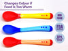 THE LITTLE LOOKERS Silicone Tip Heat Sensitive Silicone Spoons | Temperature Sensing Spoons | Spoon Set(Red, Blue& Yellow)