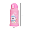 THE LITTLE LOOKERS Stainless Steel Insulated Sipper Bottle for Kids/Sipper School Bottle/Sipper Bottle with Straw/Travelling Water Bottle for Kids with Pop Up Straw (Pink,600ml)