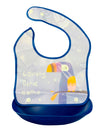 THE LITTLE LOOKERS Waterproof Washable Plastic Printed Baby Bib Apron/Double Layered PVC for Fast Drying with tich Button & Tray/Cute Print in Attractive Colors