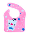 THE LITTLE LOOKERS Waterproof Washable Plastic Printed Baby Bib Apron/Double Layered PVC for Fast Drying with tich Button & Tray/Cute Print in Attractive Colors
