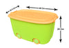 THE LITTLE LOOKERS Multipurpose Organizer/ Storage Box Container with Latching handles, Lid & Wheels for Kids| Sturdy Portable Toy/ Stationary/ Clothes/ Books Trolley in Fun Colors