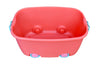 THE LITTLE LOOKERS Multipurpose Organizer/ Storage Box Container with Latching handles, Lid & Wheels for Kids| Sturdy Portable Toy/ Stationary/ Clothes/ Books Trolley in Fun Colors