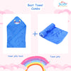 THE LITTLE LOOKERS Super Soft Baby Bath Towel Set | 1 Hooded Towel & 1 Bath Towel | for Infants & Babies - Set of 2