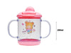 THE LITTLE LOOKERS Premium Quality Bpa Free Unbreakable Sippy Cup (Sipper Mugs for Kids/Children/Babies/Infants) Spout Infant PP/Glass Look Water/Juice Training Sipper Cup with Handles 200 ml (Pink & Blue)