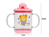 THE LITTLE LOOKERS Premium Quality Bpa Free Unbreakable Sippy Cup (Sipper Mugs for Kids/Children/Babies/Infants) Spout Infant PP/Glass Look Water/Juice Training Sipper Cup with Handles 200 ml (Pink)