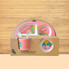 THE LITTLE LOOKERS Eco Friendly Bamboo Fibre 5 Pcs Kids Dining Set (Plate, Bowl, Spoon, Fork & Cup)